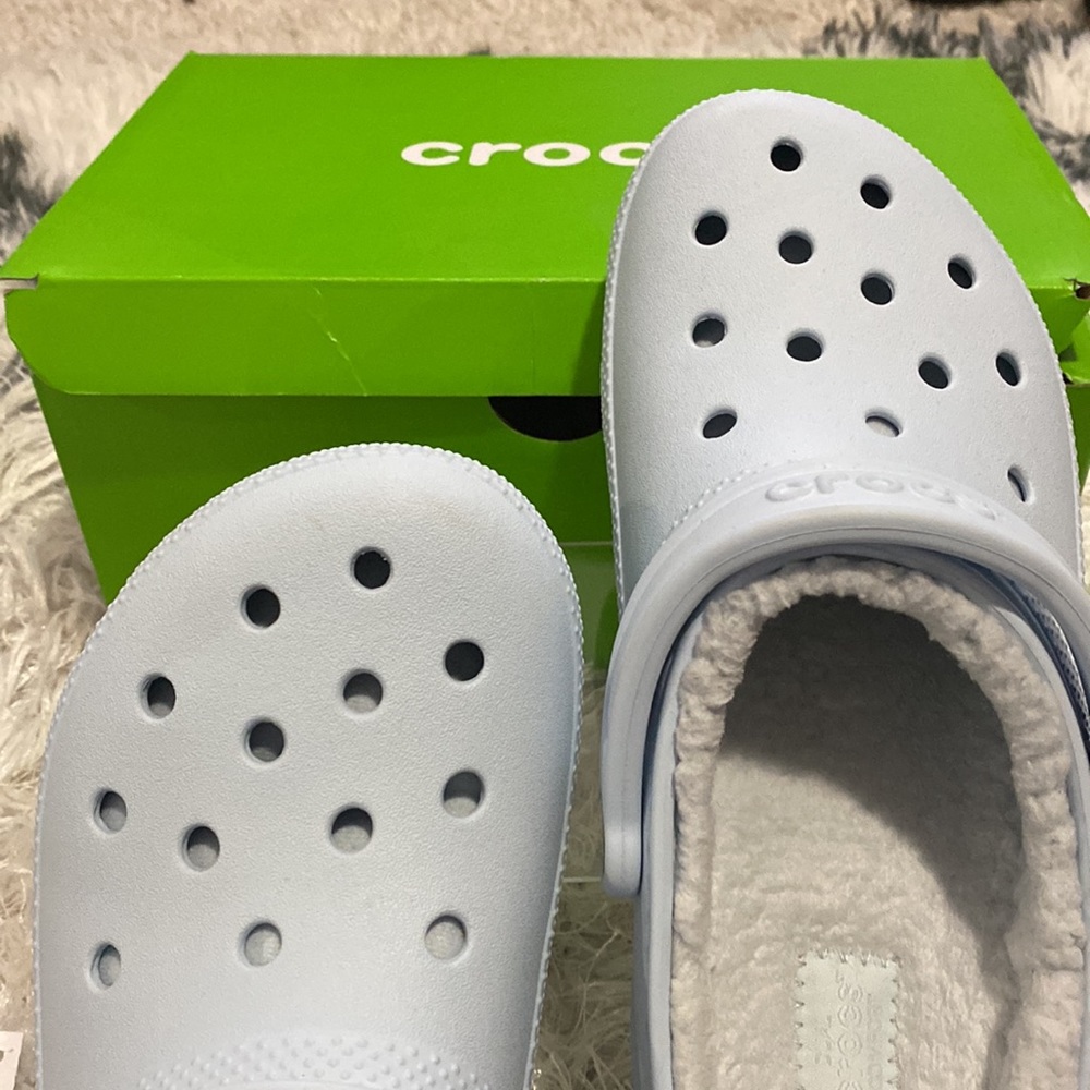Classic lined Crocs/ light Blue color